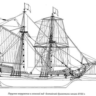 Brigantine (Baltic) XVIIIC ship model plans