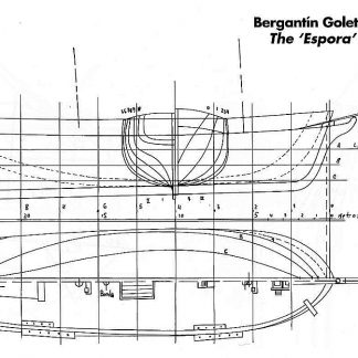 Brigantine Espora 1865 ship model plans