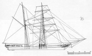 Brigantine Juan De La Vega 1871 ship model plans