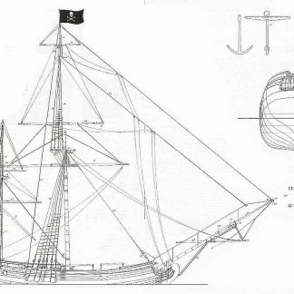 Brigantine Pirate ship model plans