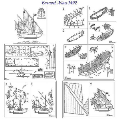 Caravel Nina 1492 ship model plans