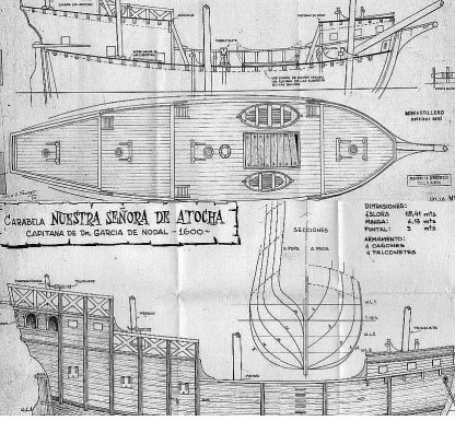 Caravel Nuestra Senora De Atocha 1620 ship model plans