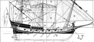 Caravel Polacre (Spanish) 1692 ship model plans