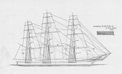 Clipper Comet 1851 ship model plans