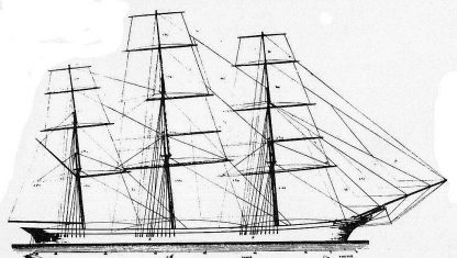 Clipper Leander 1867 ship model plans