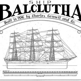 Clipper-Schooner Balclutha - Baltimore ship model plans