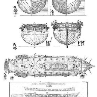 Corvette La Creole 1829 ship model plans
