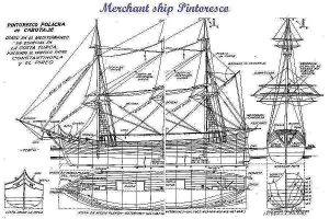 Corvette Merchant Pintoresco ship model plans