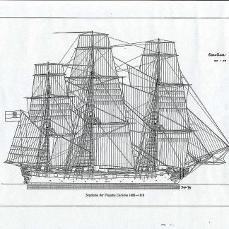 Frigate Carolina 1808 ship model plans