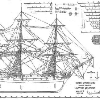 Frigate HMS Roebuck 1774 ship model plans
