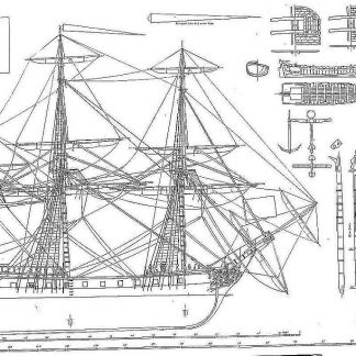 Frigate La Licorne ship model plans