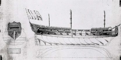 Frigate Prins Frieso 1728 ship model plans