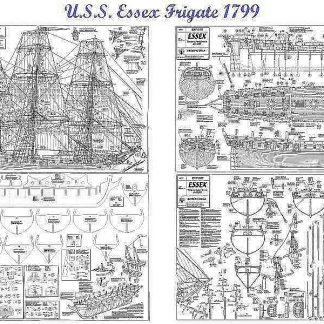 Frigate Uss Essex 1799 ship model plans