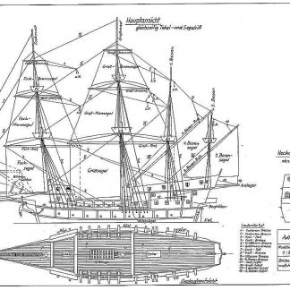 Galleon Adler Von Lubeck 1566 ship model plans