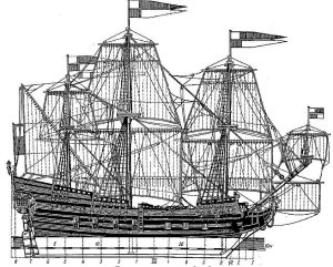 Galleon Orel 1669 ship model plans