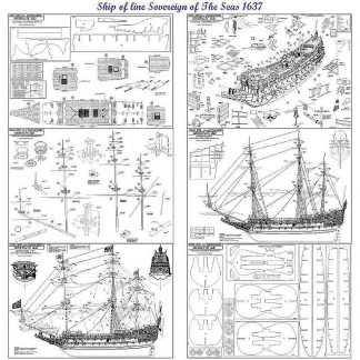 Galleon Sovereign Of The Seas 1638 ship model plans