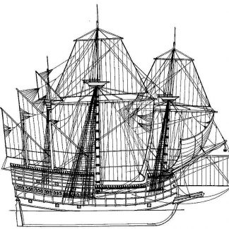 Galleon XVIc ship model plans