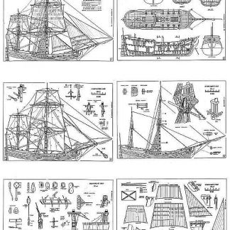 Hooker Kronshlot 1736 ship model plans
