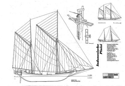 Ketch Phinisi (Indonesian) ship model plans