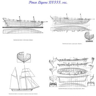 Pinco Ligure XVIIIc ship model plans