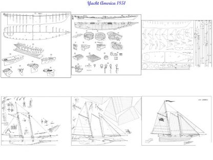 Schooner America 1851 ship model plans