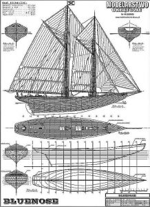 Schooner Bluenose 1921 ship model plans