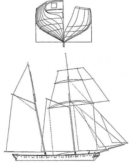 Schooner Grecian XIXc ship model plans