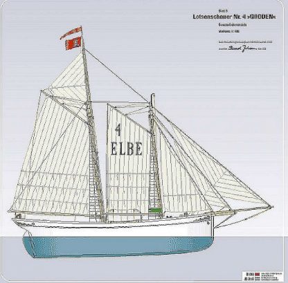 Schooner Groden 1906 ship model plans