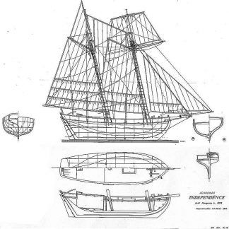 Schooner Independence 1803 ship model plans