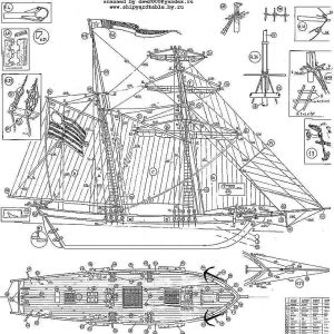Schooner Newport 1886 - Baltimore ship model plans