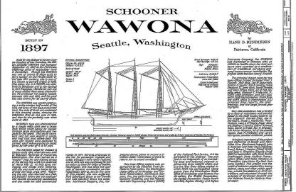 Schooner Wawona 1897 - Baltimore ship model plans