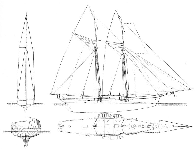 Schooner Yacht Velox 1875 ship model plans Best Ship Models