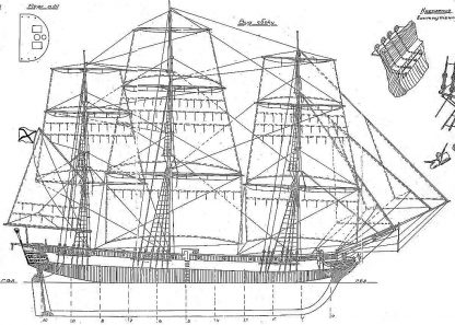 Sloop Mirny 1818 ship model plans