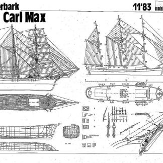 Topsail Schooner Carl Max XIXc ship model plans
