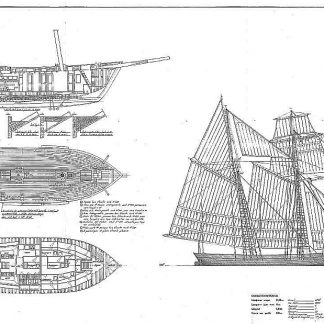 Topsail Schooner La Recouvrance 1817 ship model plans