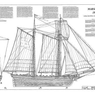 Topsail Schooner Marseille 1764 ship model plans