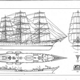 Training Ship Sss Dar Pomorza 1909 ship model plans