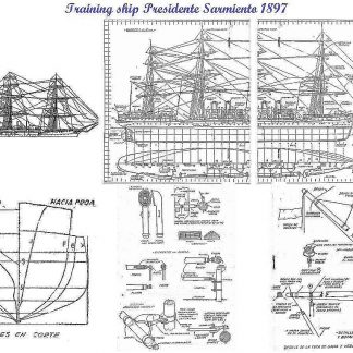 Training Vessel Presidente Sarmiento 1897 ship model plans