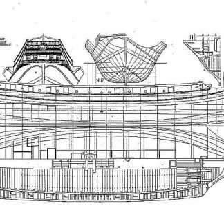 Xebec Algerian 1830 ship model plans