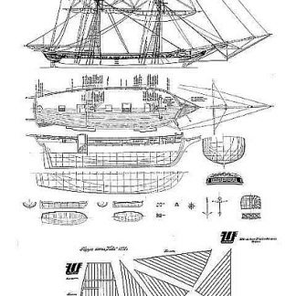 Yacht Armed Neva 1831 ship model plans