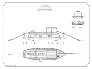 Barge Desdemona ship model plans