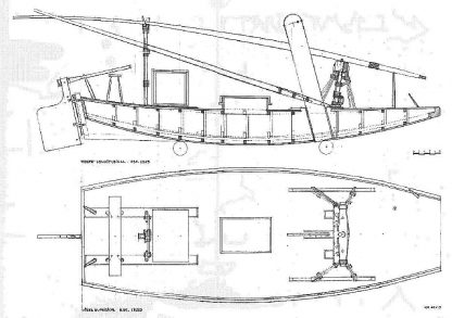 Barge Jangada (Brasilian) ship model plans