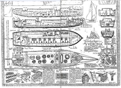 Barge Verona 1905 ship model plans