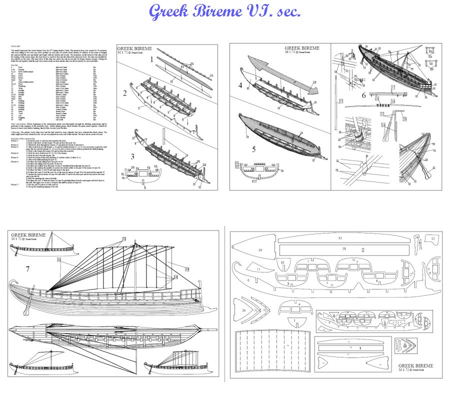 Bireme Greek VIc 72 ship model plans Best Ship Models