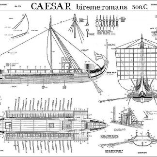 Bireme (Roman) Caesar Bc 30 ship model plans