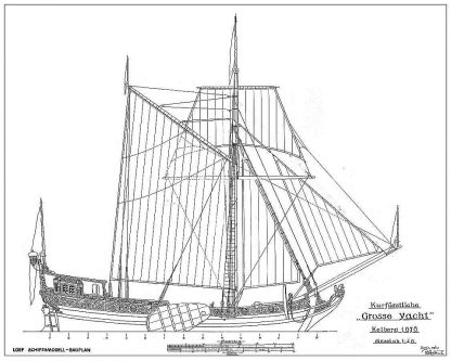 Boeier Grosse Yacht Kolberg 1678 ship model plans