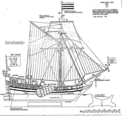 Boeier Yacht Hollanda 1670 ship model plans