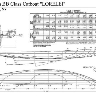 Catboat Lorelei ship model plans