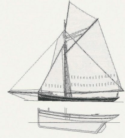 Cutter Gabare ship model plans