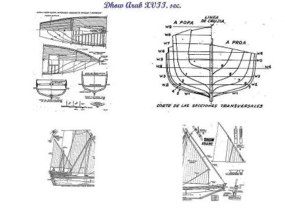 Dhow (Arabian) ship model plans